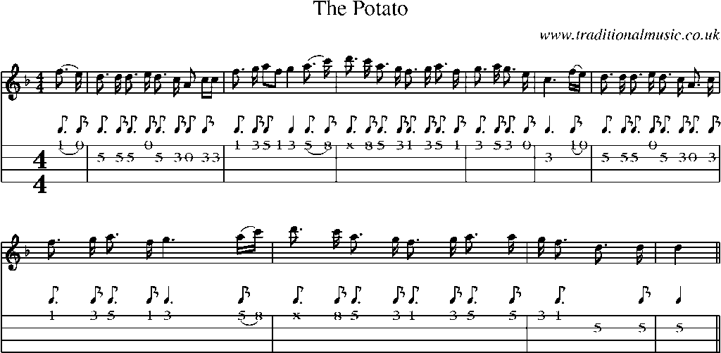 Mandolin Tab and Sheet Music for The Potato