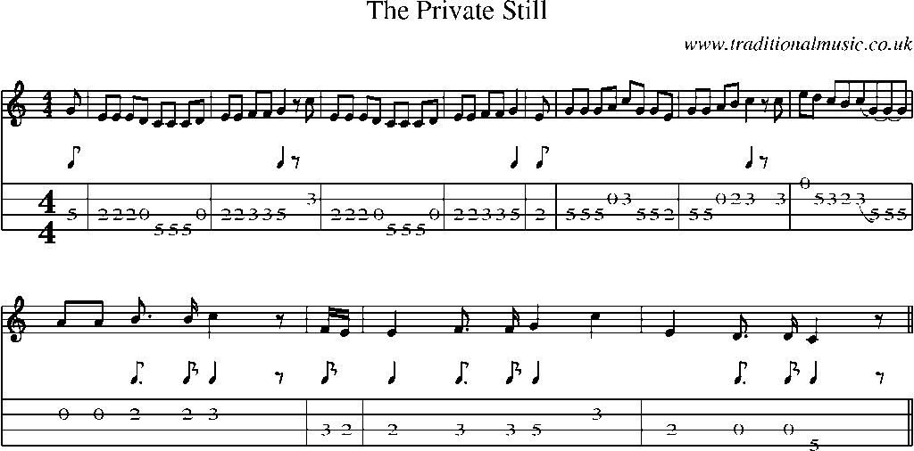 Mandolin Tab and Sheet Music for The Private Still