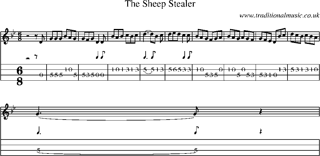 Mandolin Tab and Sheet Music for The Sheep Stealer
