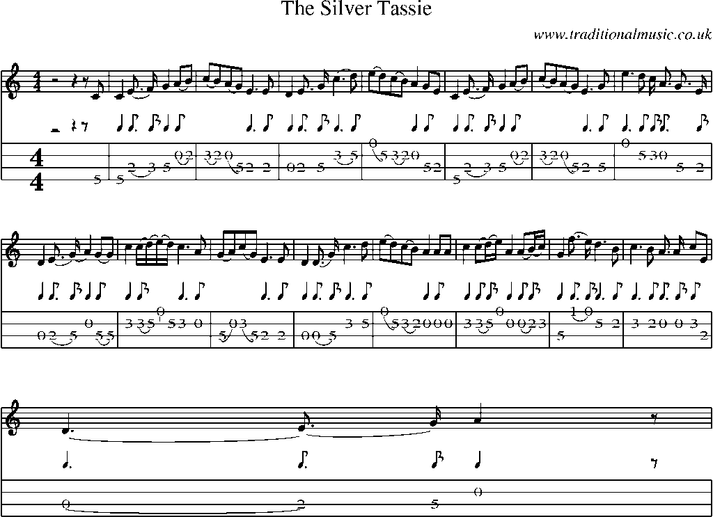 Mandolin Tab and Sheet Music for The Silver Tassie