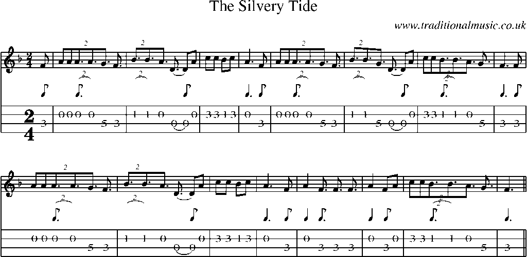Mandolin Tab and Sheet Music for The Silvery Tide