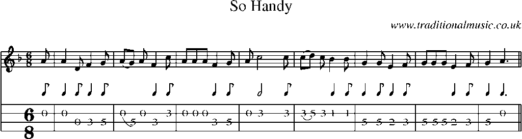 Mandolin Tab and Sheet Music for So Handy