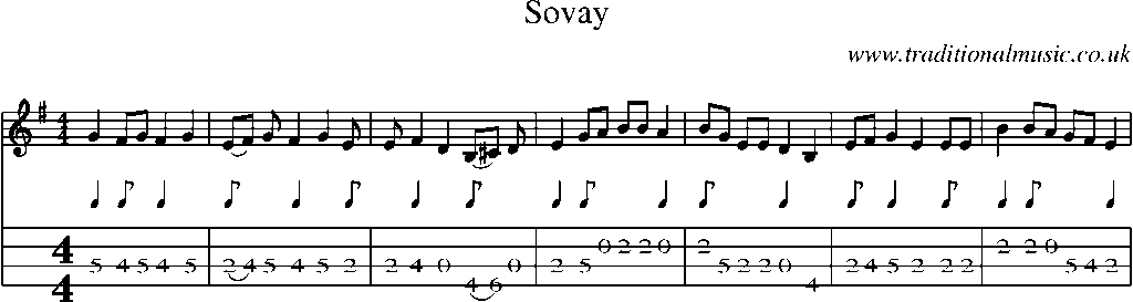 Mandolin Tab and Sheet Music for Sovay
