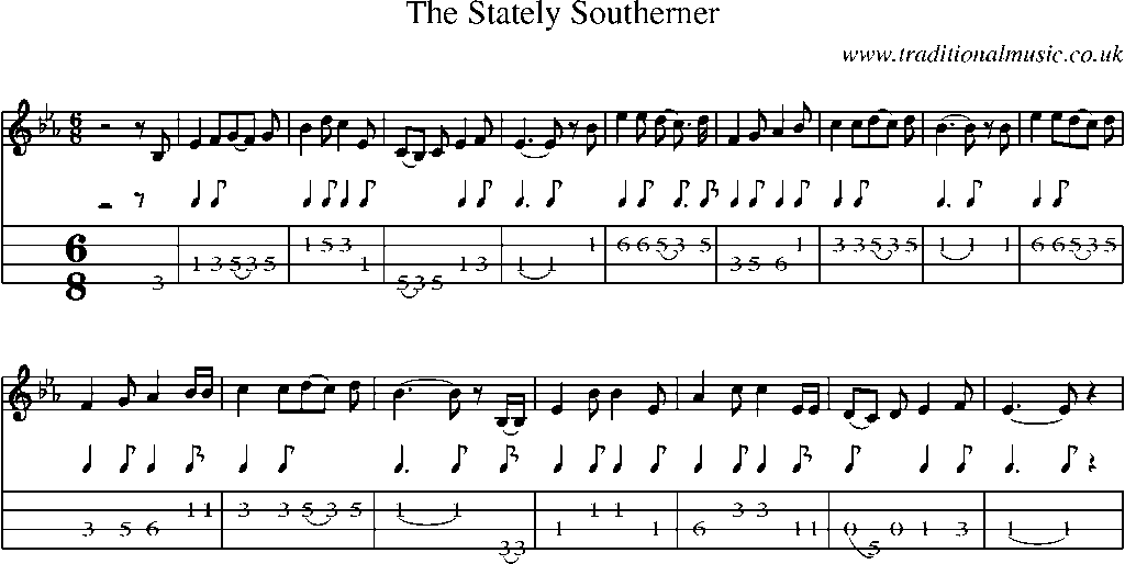 Mandolin Tab and Sheet Music for The Stately Southerner(1)