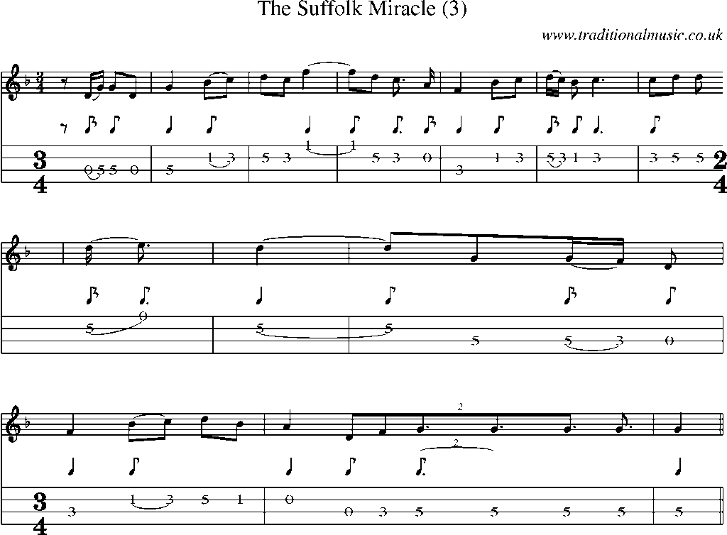 Mandolin Tab and Sheet Music for The Suffolk Miracle (3)