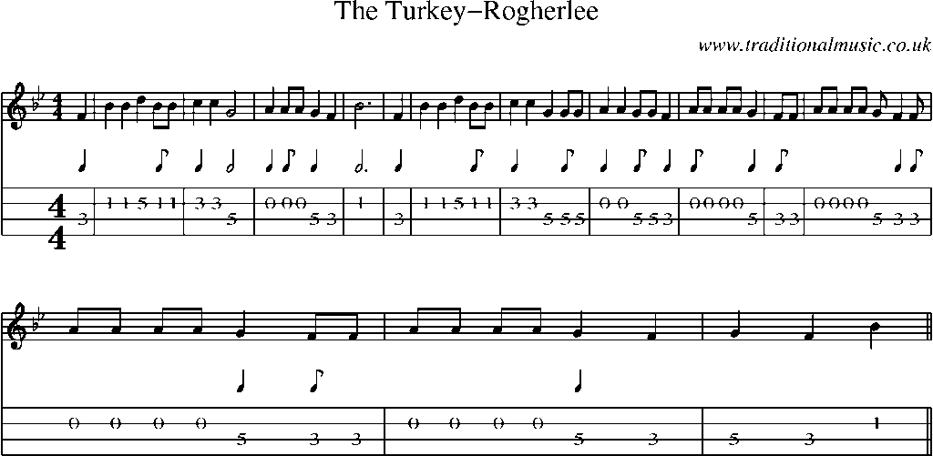 Mandolin Tab and Sheet Music for The Turkey-rogherlee