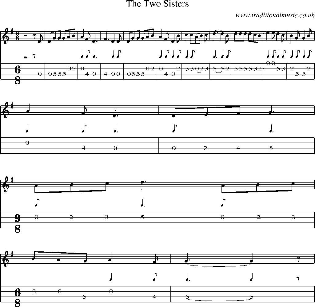 Mandolin Tab and Sheet Music for The Two Sisters(10)