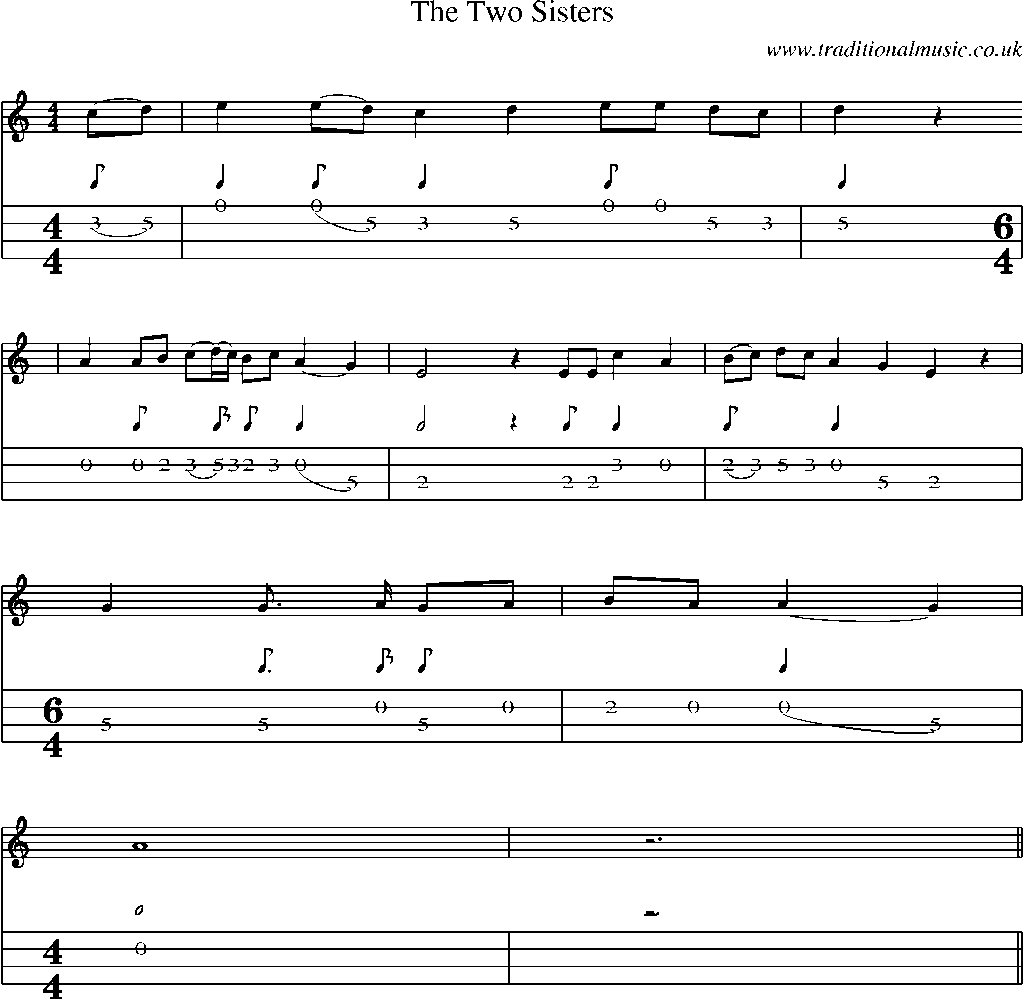 Mandolin Tab and Sheet Music for The Two Sisters(11)