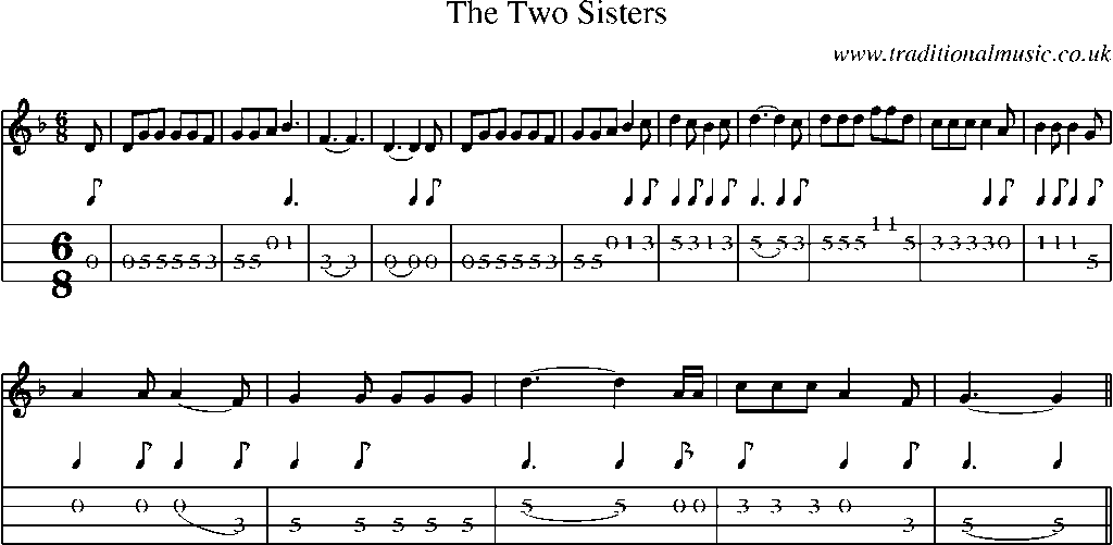 Mandolin Tab and Sheet Music for The Two Sisters(14)