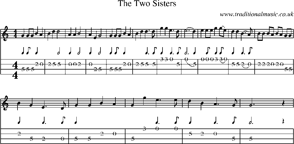 Mandolin Tab and Sheet Music for The Two Sisters(19)