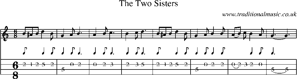 Mandolin Tab and Sheet Music for The Two Sisters(7)