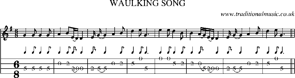 Mandolin Tab and Sheet Music for Waulking Song