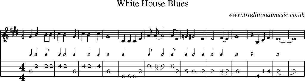 Mandolin Tab and Sheet Music for White House Blues