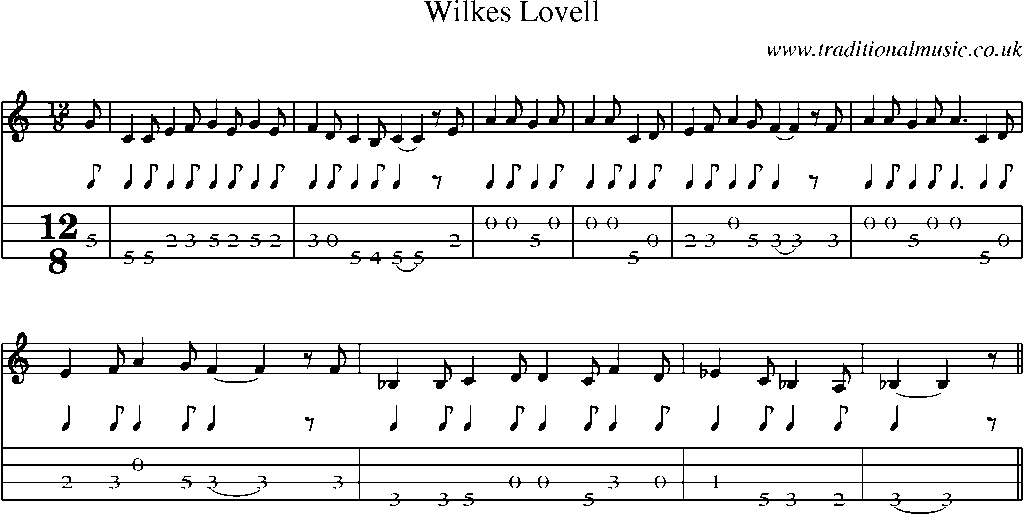 Mandolin Tab and Sheet Music for Wilkes Lovell