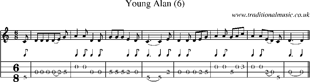 Mandolin Tab and Sheet Music for Young Alan (6)