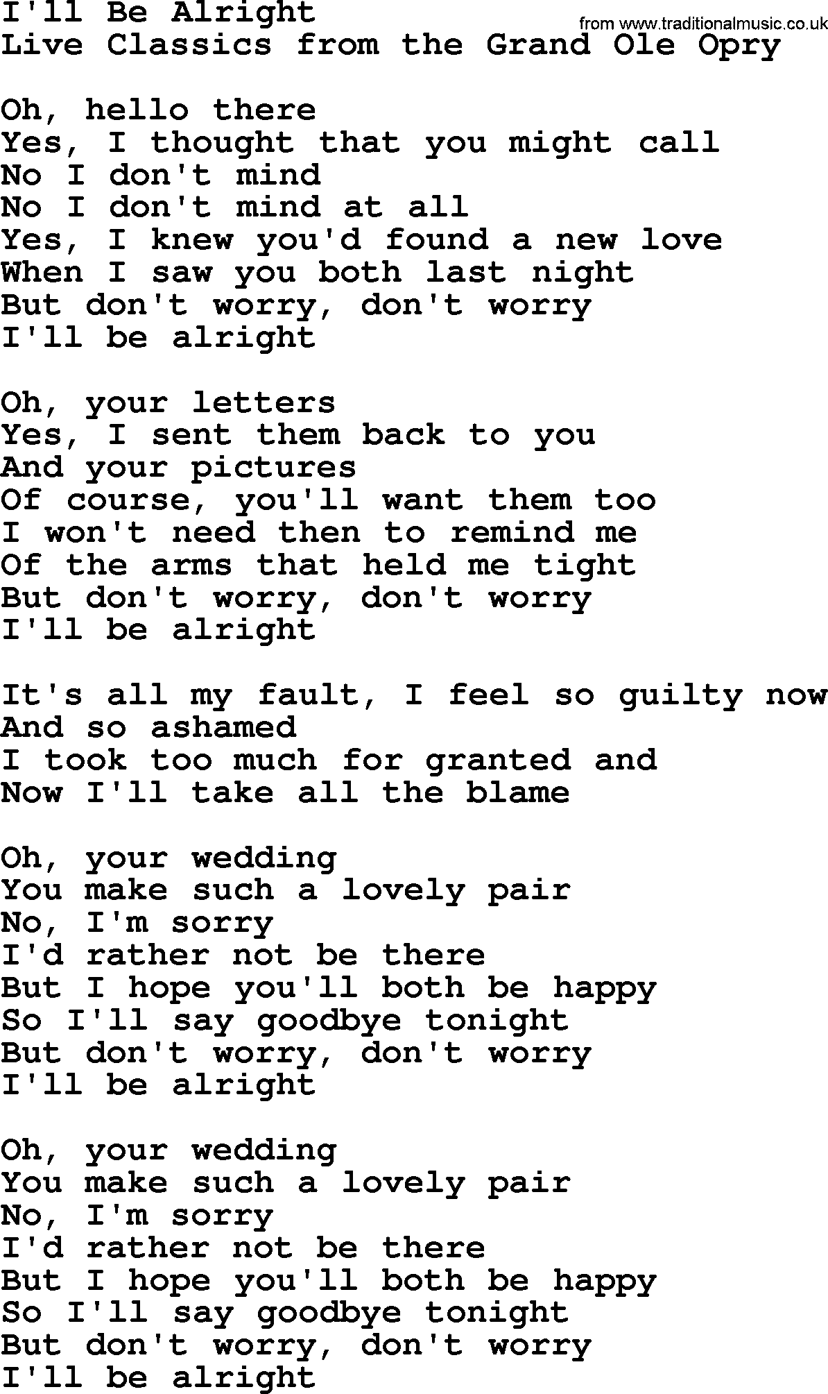 Be alright lyrics