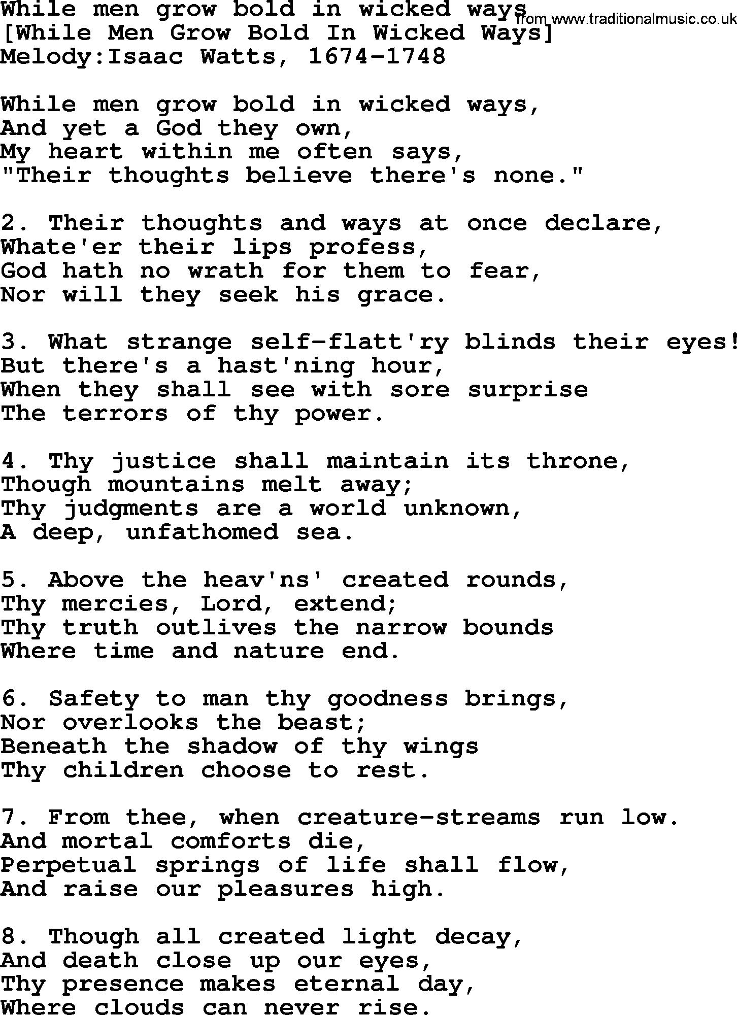 An Old Folk Song [1963]