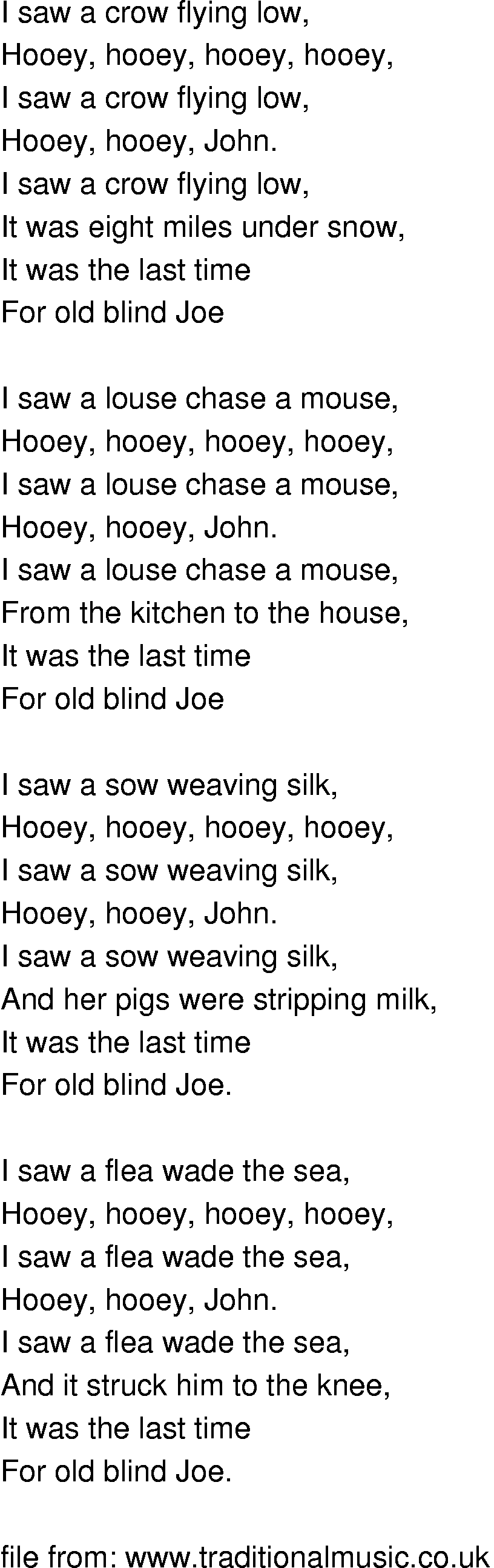 Old-Time (oldtimey) Song Lyrics - johnny fool