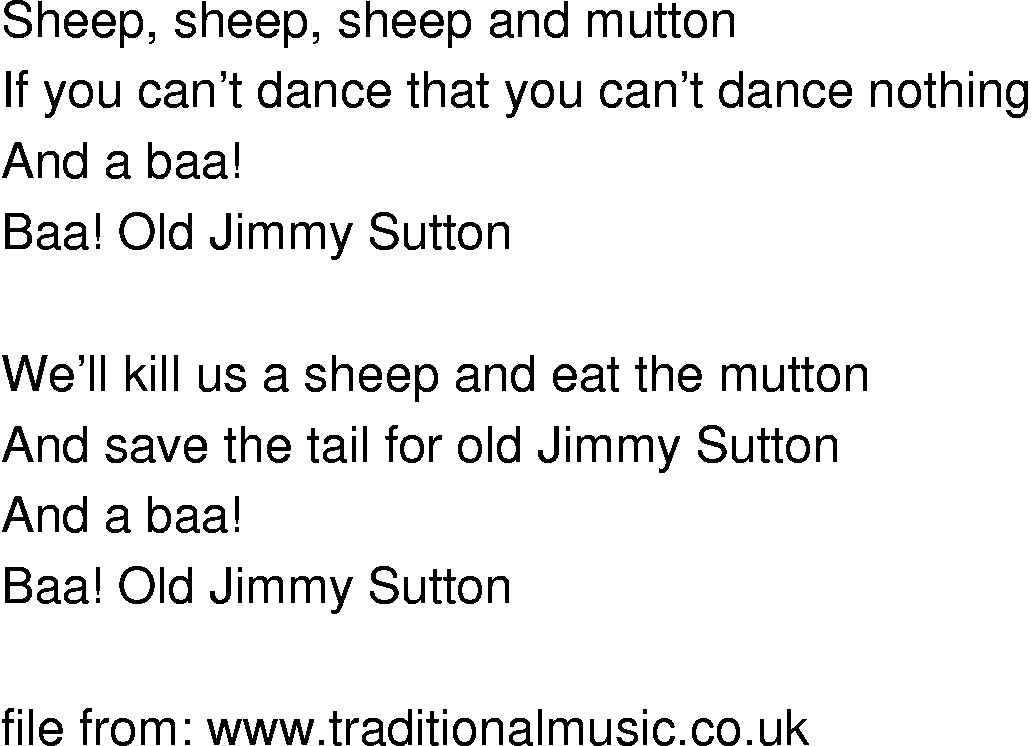 Old-Time (oldtimey) Song Lyrics - old jimmy sutton