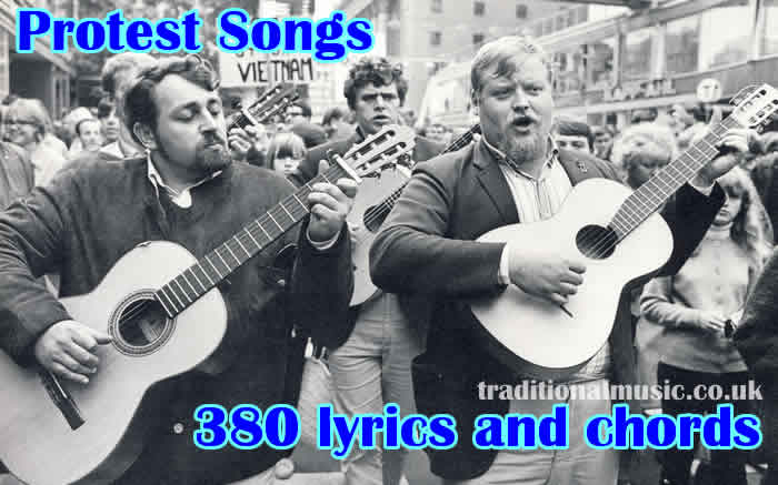 Protest Songs, 380 lyrics and chords