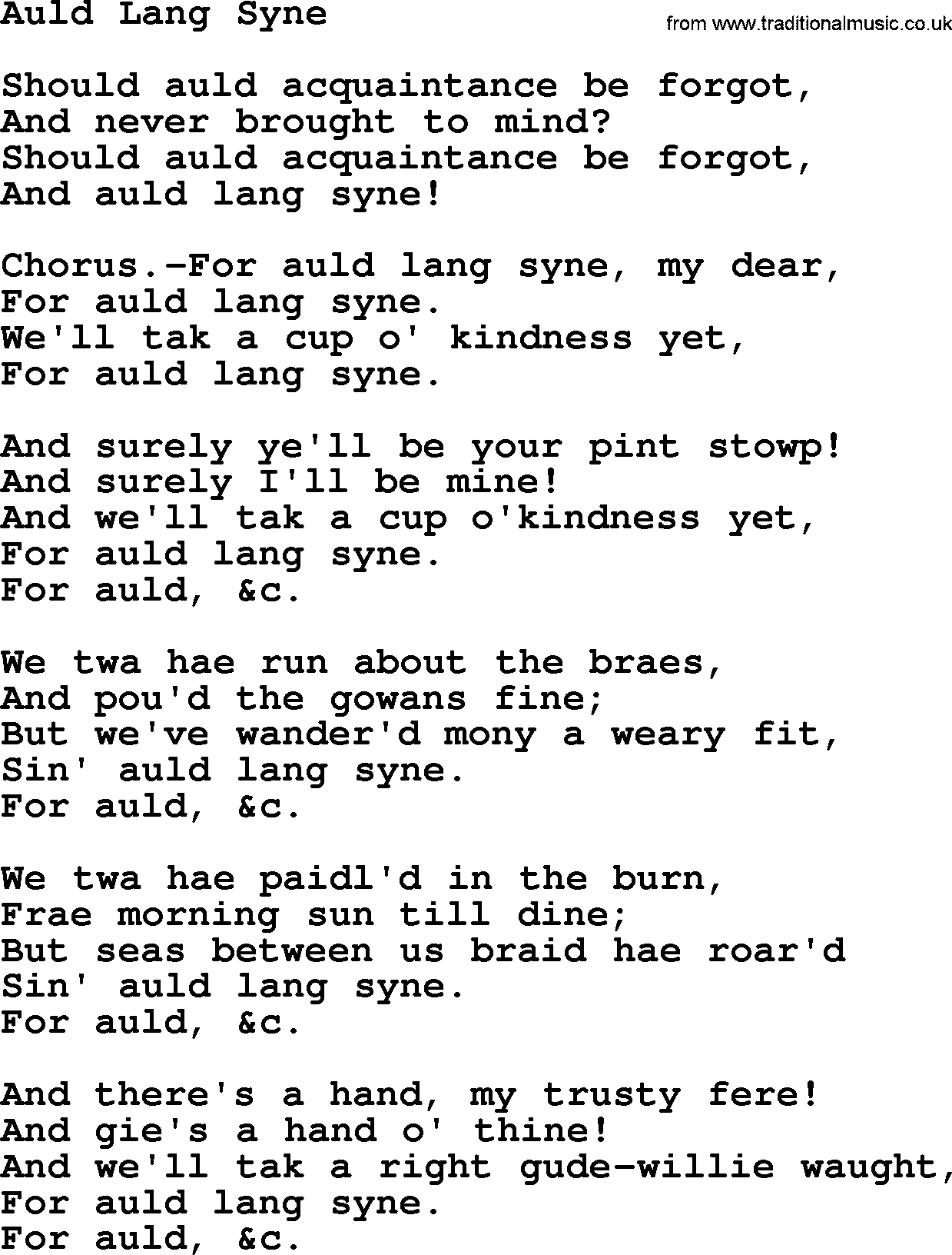 The Best auld lang syne lyrics printable Wells Website