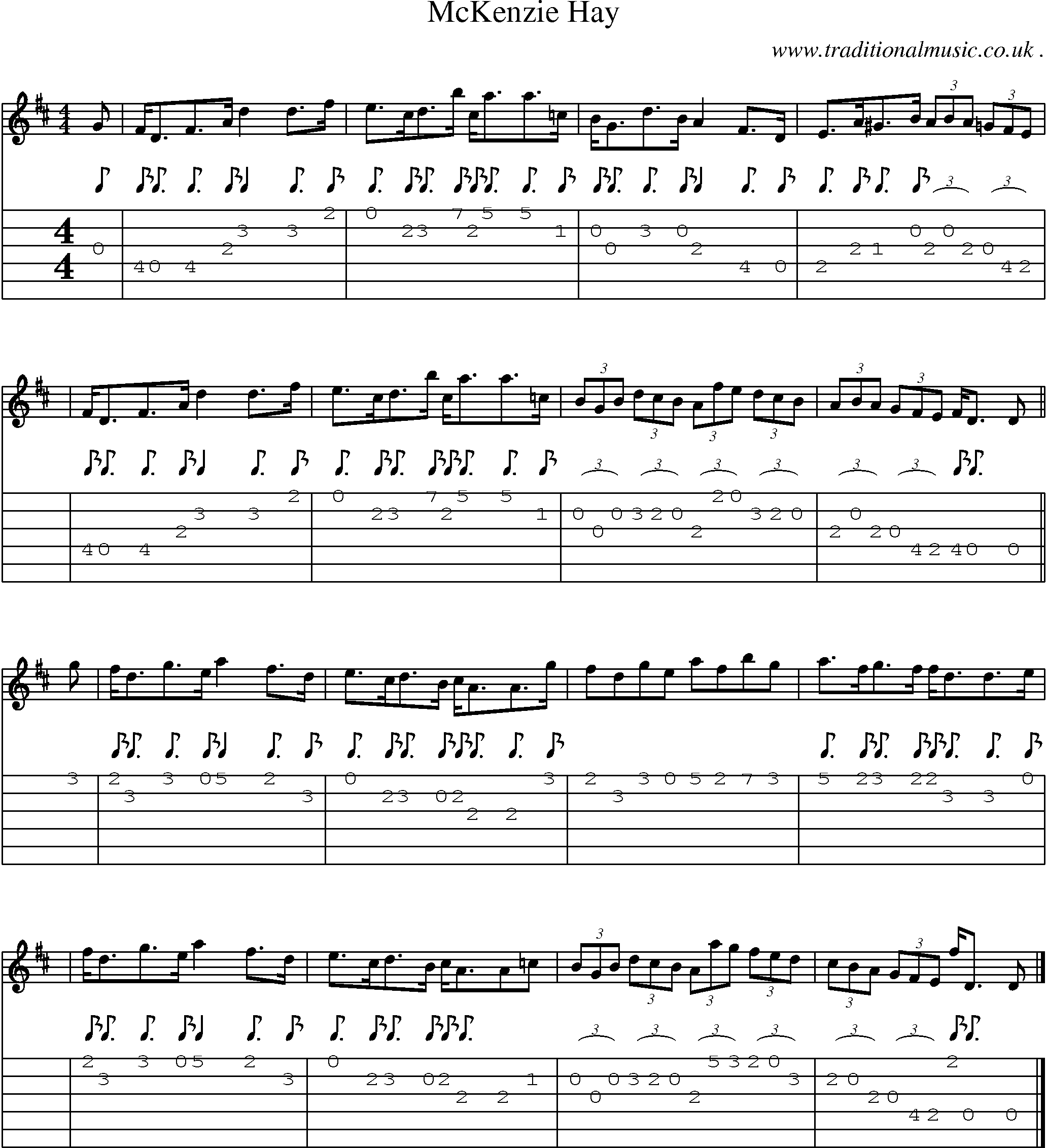 Sheet-music  score, Chords and Guitar Tabs for Mckenzie Hay