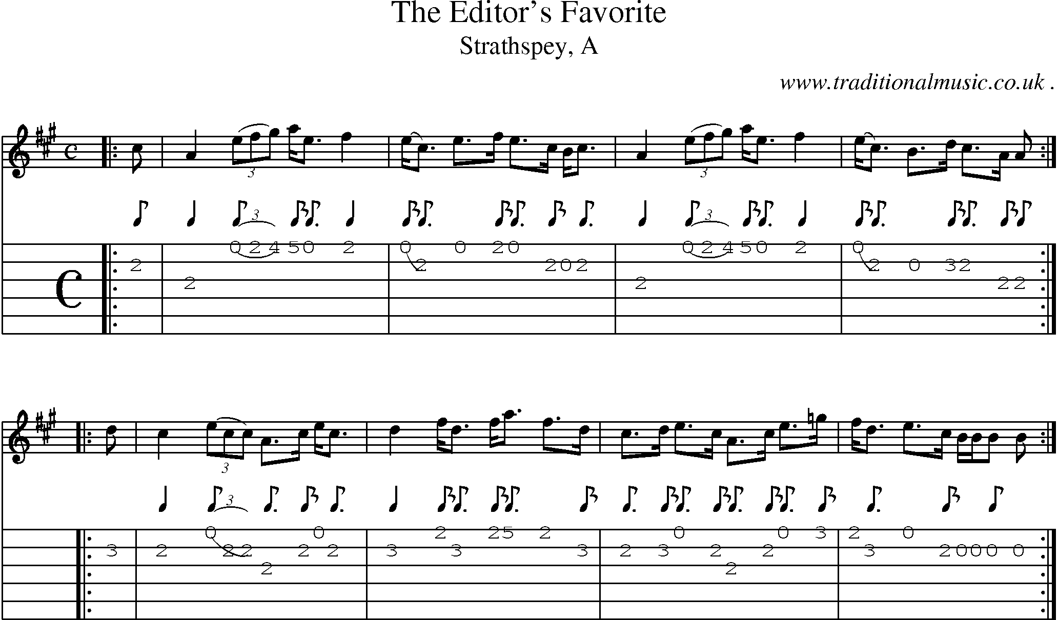 Sheet-music  score, Chords and Guitar Tabs for The Editors Favorite