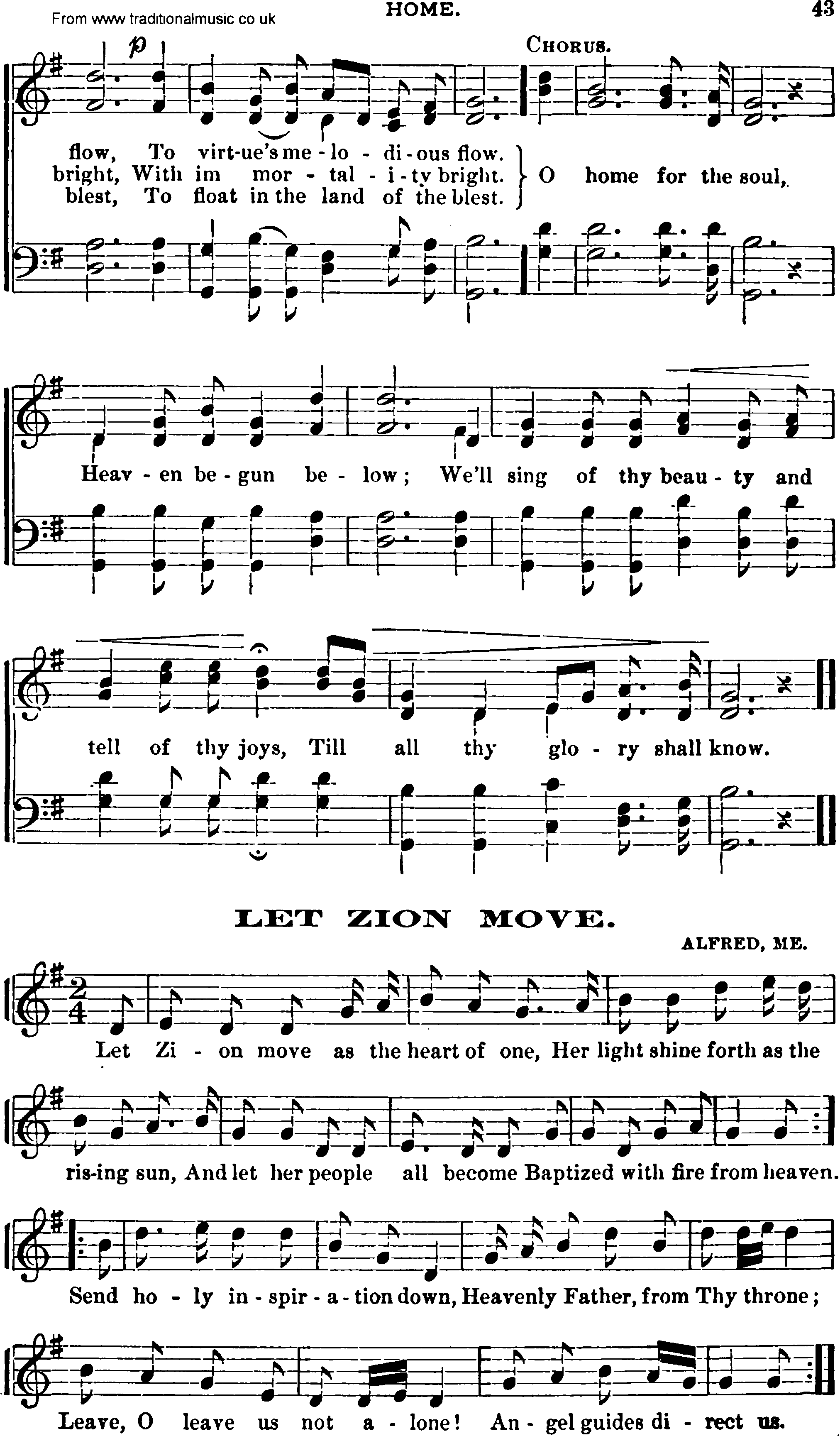 Shaker Music collection, Hymn: Let Zion Move, sheetmusic and PDF