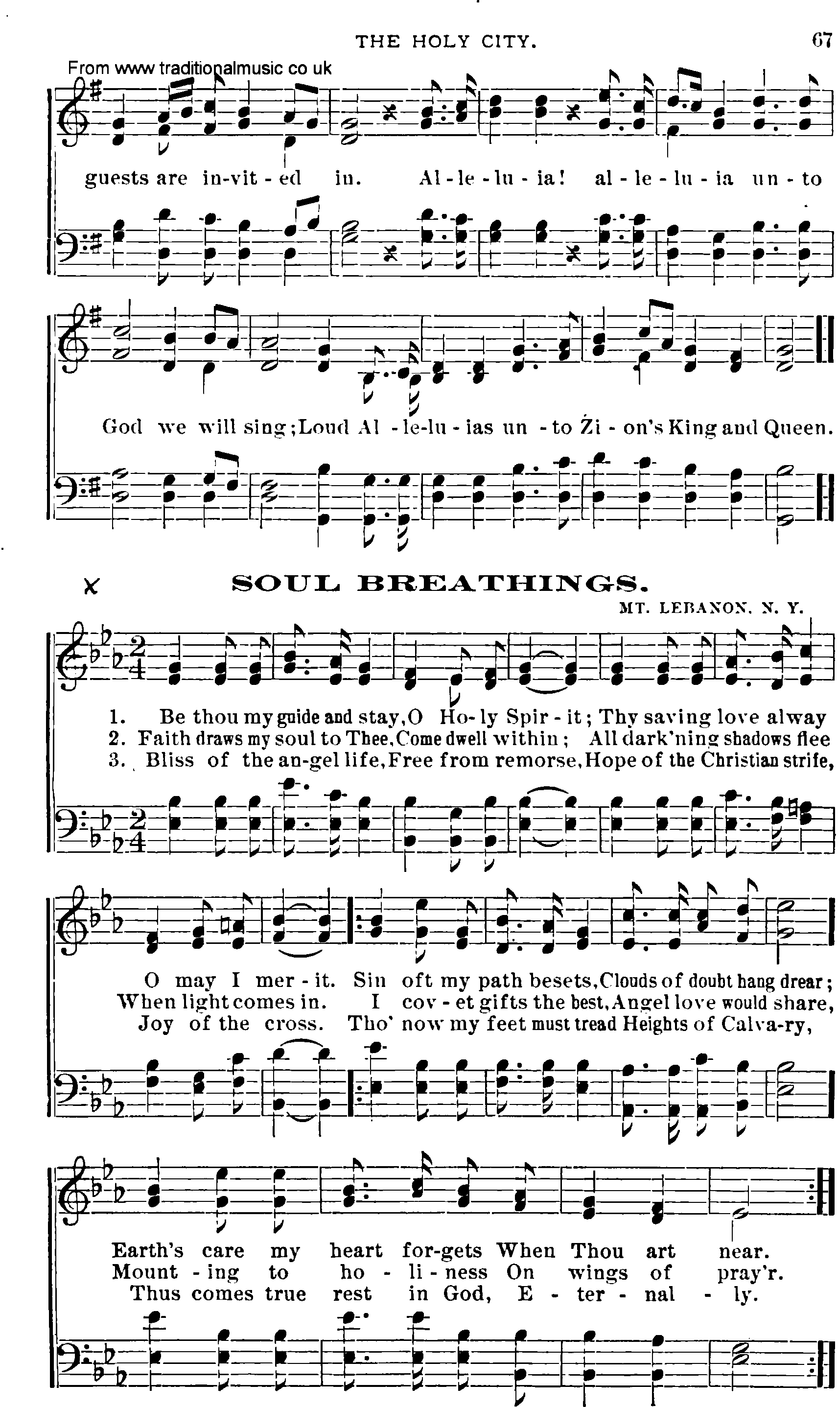 Shaker Music collection, Hymn: soul breathings, sheetmusic and PDF