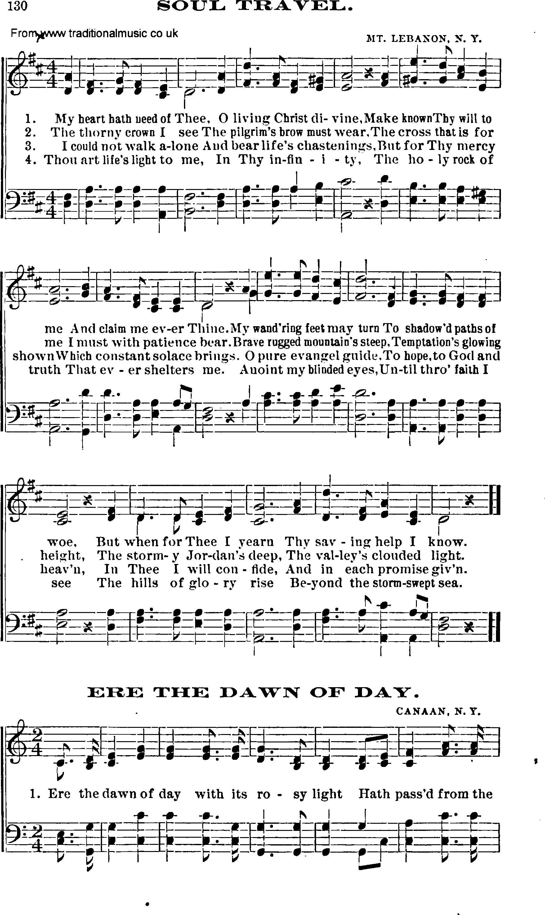 Shaker Music collection, Hymn: soul travel, sheetmusic and PDF