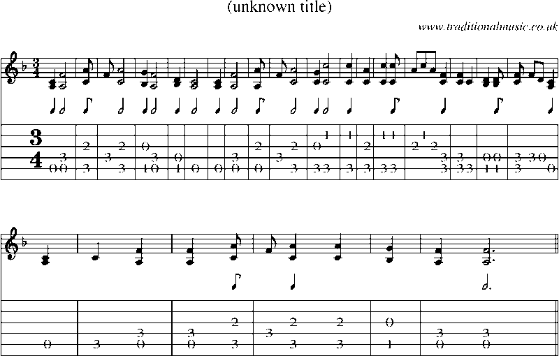 Guitar Tab and Sheet Music for Amazing Grace