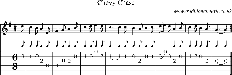 Guitar Tab and Sheet Music for Chevy Chase(1)