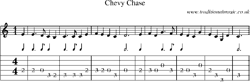 Guitar Tab and Sheet Music for Chevy Chase(3)