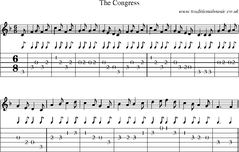 Guitar Tab and Sheet Music for The Congress