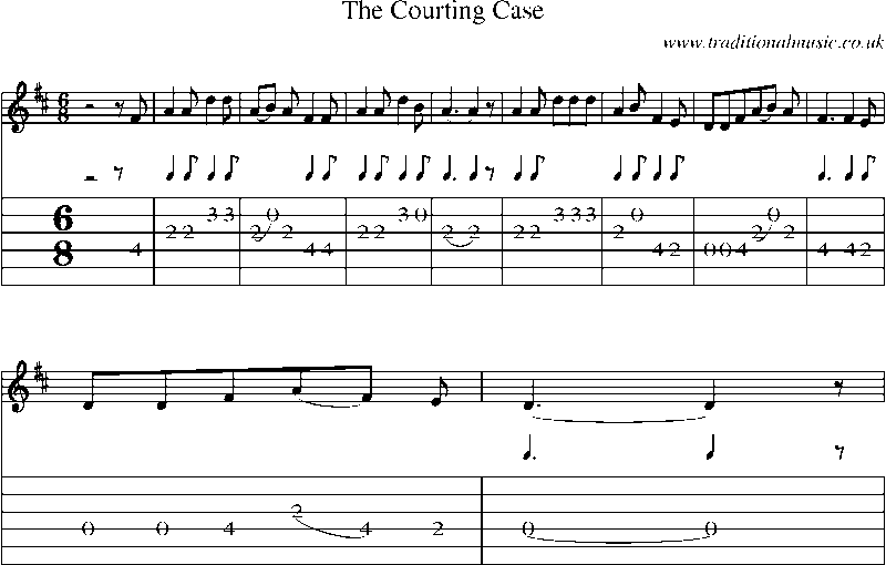 Guitar Tab and Sheet Music for The Courting Case