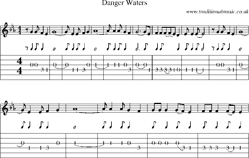 Guitar Tab and Sheet Music for Danger Waters
