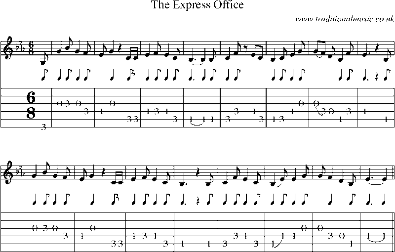 Guitar Tab and Sheet Music for The Express Office