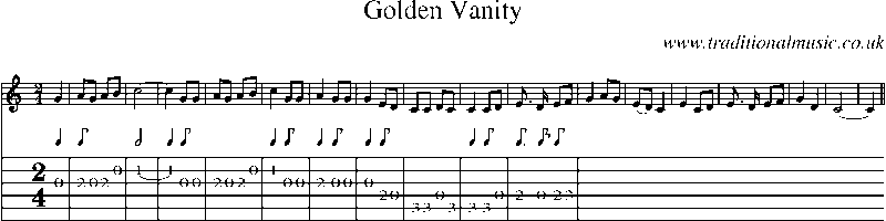 Guitar Tab and Sheet Music for Golden Vanity