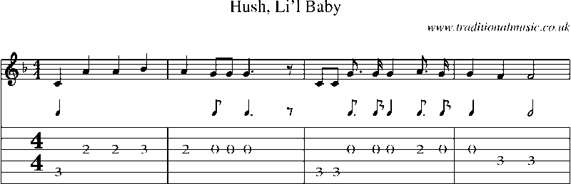 Guitar Tab and Sheet Music for Hush, Li'l Baby