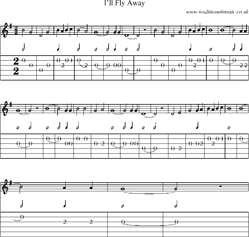 guitar-tab-and-sheet-music-for-i-ll-fly-away
