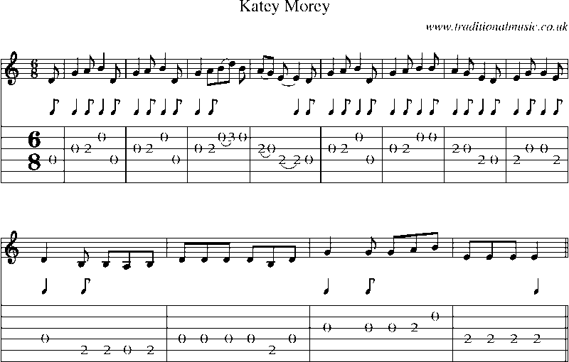 Guitar Tab and Sheet Music for Katey Morey