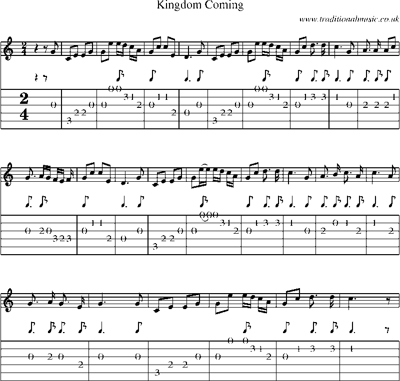 Guitar Tab and Sheet Music for Kingdom Coming
