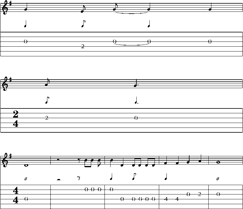 Guitar Tab and Sheet Music for Leaving Home