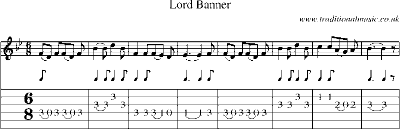 Guitar Tab and Sheet Music for Lord Banner
