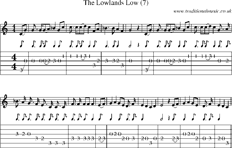 Guitar Tab and Sheet Music for The Lowlands Low (7)