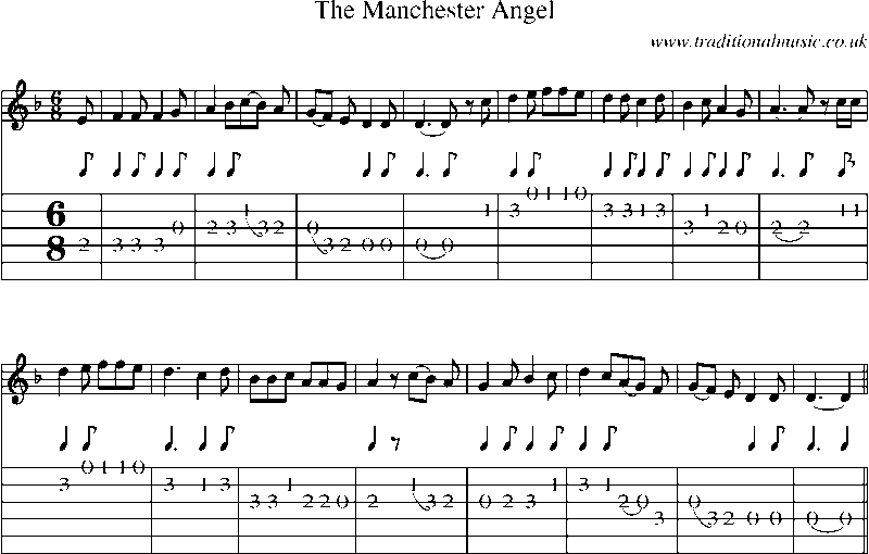 Guitar Tab and Sheet Music for The Manchester Angel