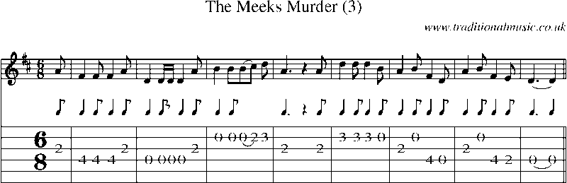 Guitar Tab and Sheet Music for The Meeks Murder (3)