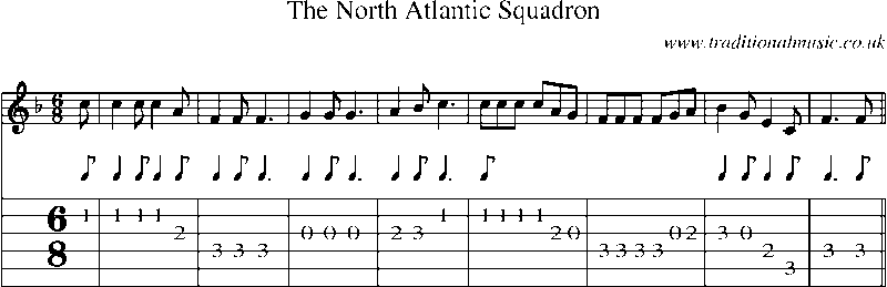Guitar Tab and Sheet Music for The North Atlantic Squadron
