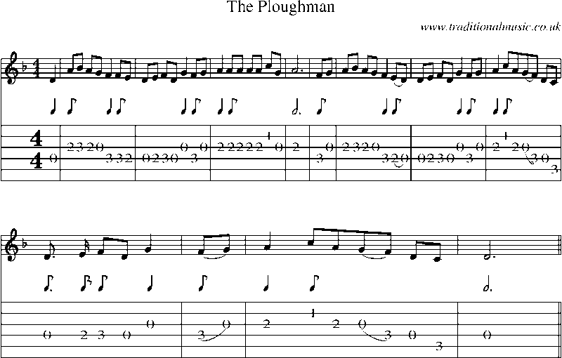 Guitar Tab and Sheet Music for The Ploughman