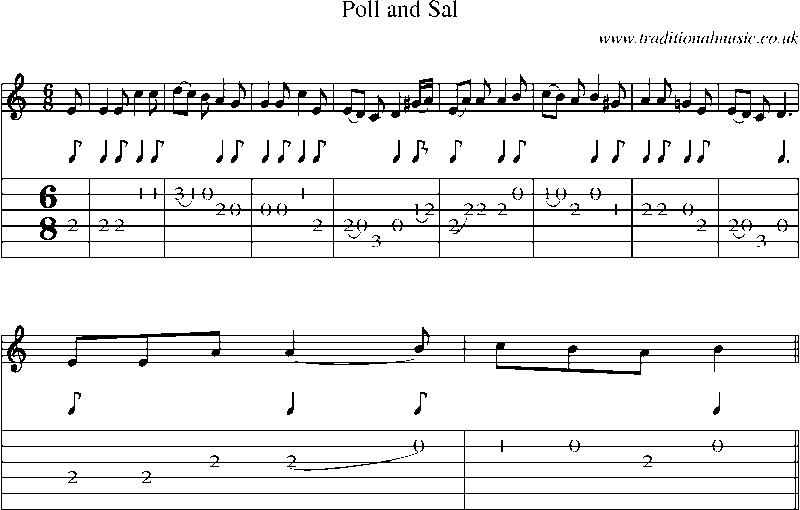 Guitar Tab and Sheet Music for Poll And Sal